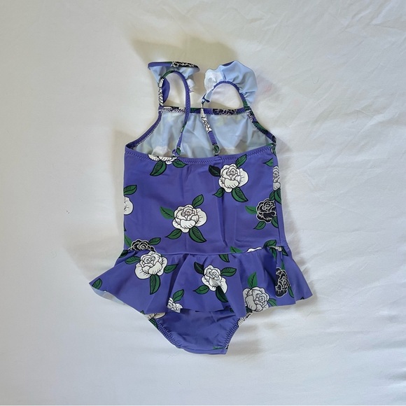 MINI RODINI | ROSE UV SWIMSUIT WITH SKIRT | BLUE | 1.5 - 3 Y - Picture 5 of 7